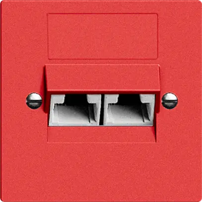 Prise ENC 2×RJ45/u 4P sép.EDIZIOdue berry ITplus 