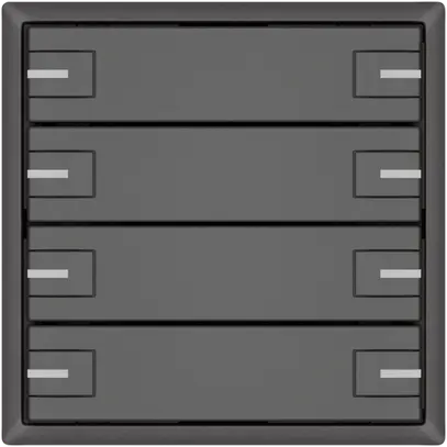 Pulsante KNX RGB EDIZIO.liv SNAPFIX® sensore temp.RGB-LED 8× com.1T grs 