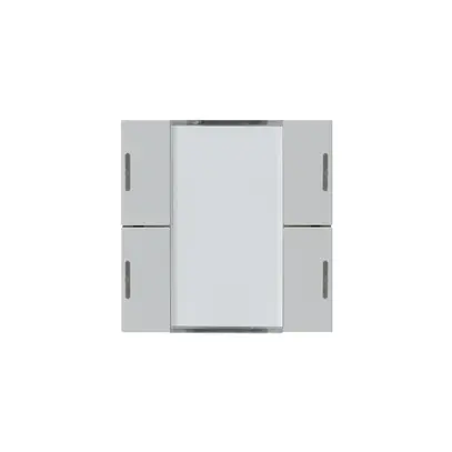 Kit frontale Hager kallysto 4×KNX LED systemlink/easylink grigio chiaro 