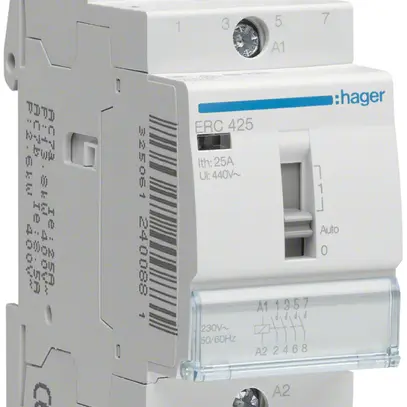 Contacteur AMD Hager ERC 230VAC 4 fermeur 0 ouvreur 25A 2UM 