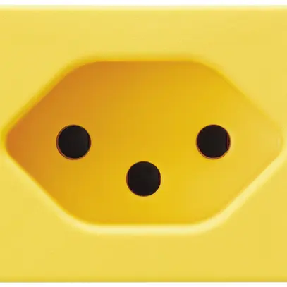 Prise INC FLF Hager type 13 jaune bornes à vis 