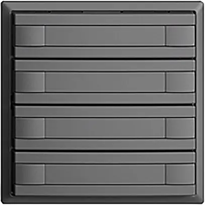 Pulsante INC KNX 8×EDIZIOdue grigio scuro RGB senza LED con inserto carta 