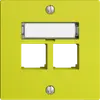 Montageset S-One EDIZIOdue F für 2×RJ45 gerade, lemon 