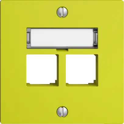 Kit di montaggio S-One EDIZIOdue F per 2×RJ45 diritto, lemon 