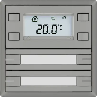 Pulsante RTH EDIZIO.liv SNAPFIX® c.RGB-LED targ.4×tasti com.1T grc 