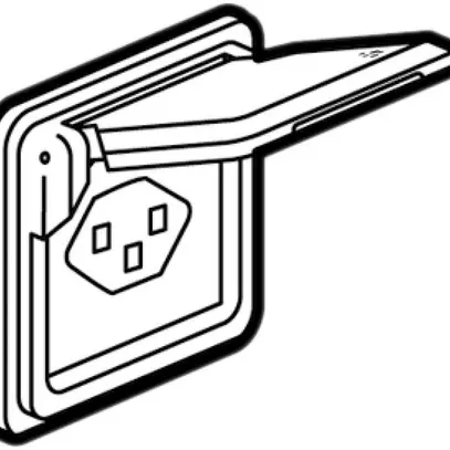 Prise ENC Soliroc type 23 chr. avec couvercle 