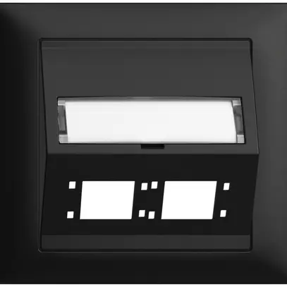 Kit montaggio INS EDIZIOdue FKE uscita obliqua 2×R&M cat.6A/LC speciale, nero 