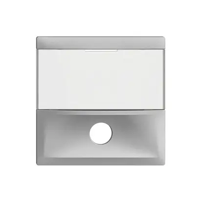 Placca frontale EDIZIOdue silver per tasto suoneria 