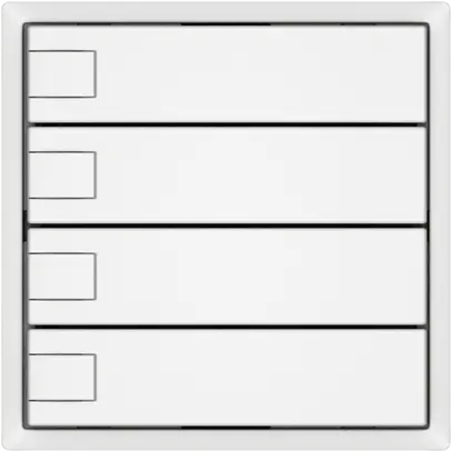 Pulsante KNX RGB EDIZIO.liv SNAPFIX® sensore temp.s.LED 4× com.1T bi 