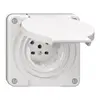 Prise NUP NEVO, 1×T15, IP21, blanc 