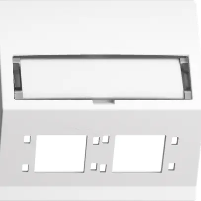 Kit montage INC EDIZIOdue F sortie oblique 2×R&M cat.6A/LC spécial, blanc 