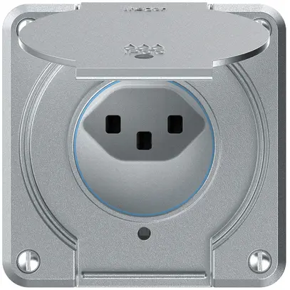 Prise ENC robusto 1×type 23 lumineux IP55 aluminium 