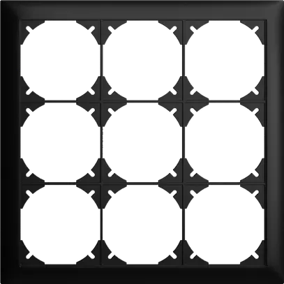 UP-Kopfzeile EDIZIOdue 3×3 schwarz 