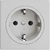 Prise Feller EDIZIOdue Schuko 16A 230V 60×60mm gris clair 