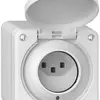 AP-Steckdose robusto 1×Typ 23 beleuchtet IP55 weiss 