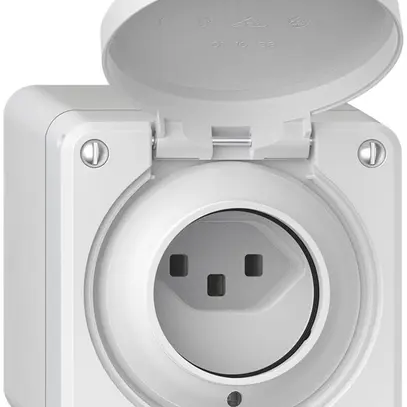 AP-Steckdose robusto 1×Typ 23 beleuchtet IP55 weiss 