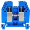 Borne de passage joignable Woertz Ex 6…16mm² 76A 1000V vis 2×1 rail DIN 35mm bl 