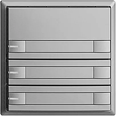 Pulsante INC KNX 3×EDIZIOdue silver RGB con LED con inserto carta 