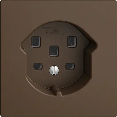 Prise EDIZIOdue T25 16A coffee, avec bornes enf. 