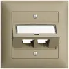 UP-Montageset S-One EDIZIOdue FMI für 2×RJ45 schräg, sand 