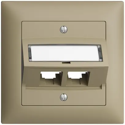 Kit de montage ENC S-One EDIZIOdue FMI pour 2×RJ45 oblique, sand 