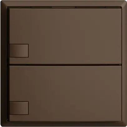 Poussoir ENC KNX 2× EDIZIOdue coffee RGB sans LED 