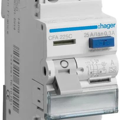 Interruttore differenziale Hager RCCB (RCD) 2P 230V 0.3A tipo A 25A 2UM 