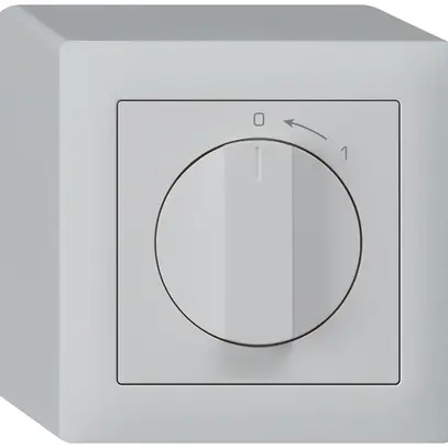 Contatto rotativo AP 0<1/1L grigio chiaro kallysto con manopola 