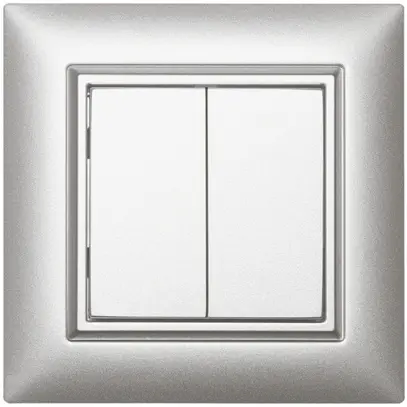 Pulsante RF AP ALADIN EnOcean EDIZIOdue, 2-volte, grigio chiaro 