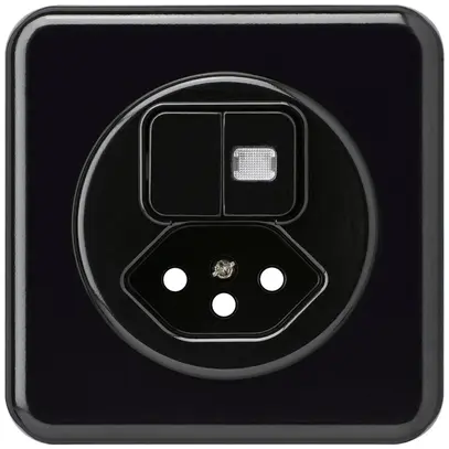 Kit frontal ENC basico 86×86mm noir avec 1 lentille p.combinaison grd.I S1/T13 