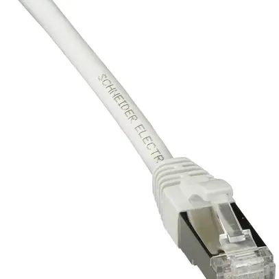 Câble patch RJ45 Schneider Electric, cat.6A S/FTP, AWG28, LSZH, blanc, 1m 