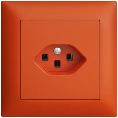 Presa INC EDIZIOdue T23 16A arancione, con morsetti innest. 