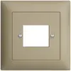 Kit frontale EDIZIOdue sand 88×88mm 4×RJ45 