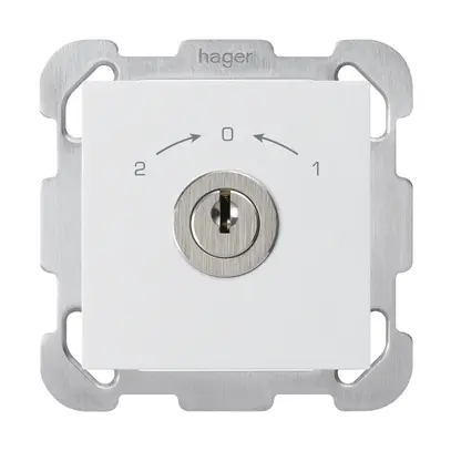 UP-Schwenktaster 1->0<-2 weiss kallysto mit Schloss Kaba 8 