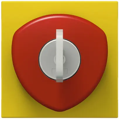Pulsante a chiave INS arresto emergenza MOS giallo/rosso 2mod. 