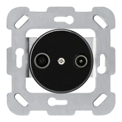 Insert pour prise de passage ENC basico TV-R 23dB boîte d.passage plaque noir 