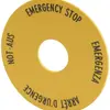 Plaquette indicatrice ETN RMQ ARRÊT D'URGENCE: D/E/F/I, jaune 