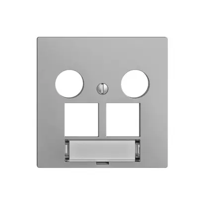 Kit de recouvrement Edue F, p.prise multimédia EASYNET, p.2×RJ45 S-One, silver 