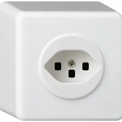 AP-Steckdose basico Typ 23 weiss mit Steckklemmen 