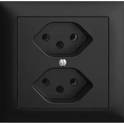 Presa INS EDIZIOdue 2×T13 FKE nero 