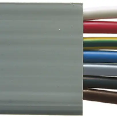 Câble plat Woertz 7×2.5mm² sans halogène gris B2ca Une longueur