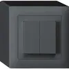 Interruttore AP kallysto 1/3+3/1L antracite 