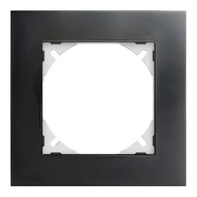 Telaio di copertura EDIZIOdue prestige 1×1 oro nero lucidato 