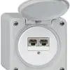 Scatola di raccordo AP robusto IP55 grigio 2×RJ45/s CUC separate 