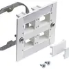 Plaque frontale freenet 4×RJ45 blanc avec plaque adaptateur 