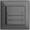 Poussoir ENC KNX 3× EDIZIOdue gris foncé RGB sans LED 
