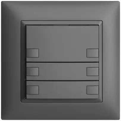 Poussoir ENC KNX 3× EDIZIOdue gris foncé RGB sans LED 