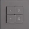 Interruttore tapparelle 1K/4T scena Edue Wiser grigio scuro 