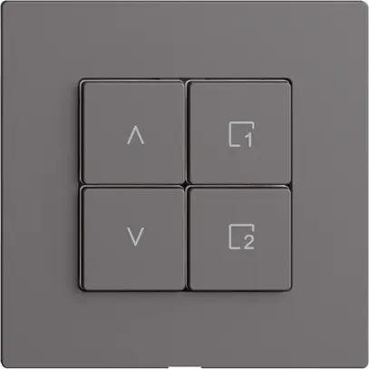 Interrupteur stores 1K/4T scène Edue Wiser gris foncé 