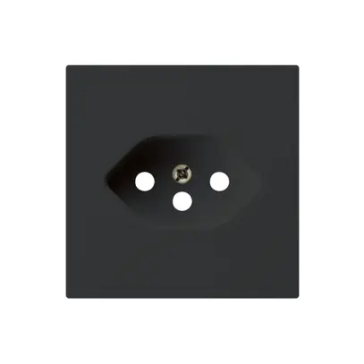 Plaque frontale kallysto T13 noir 60×60mm pour prise T13 